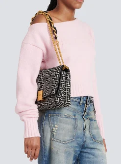 Women Balmain 1945 Soft Bag With Jacquard Monogram