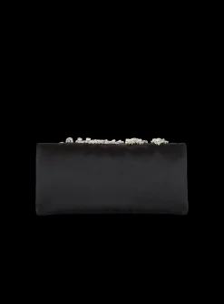 Women Balmain 1945 Soft Embroidered Satin Clutch