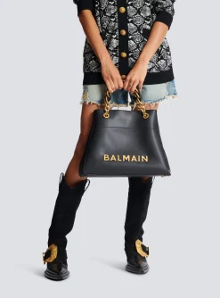 Women Balmain 1945 Soft Leather Tote Bag