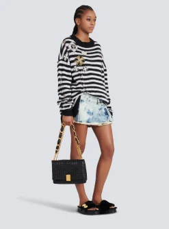Women Balmain 1945 Soft Medium Bag In Quilted Leather
