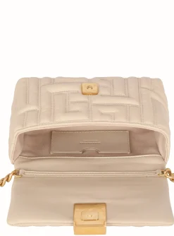 Women Balmain 1945 Soft Mini Bag In Quilted Leather