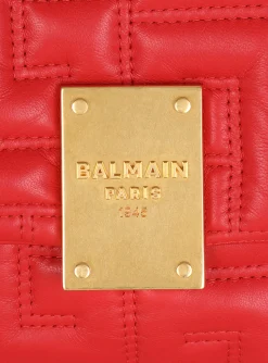 Women Balmain 1945 Soft Mini Bag In Quilted Leather