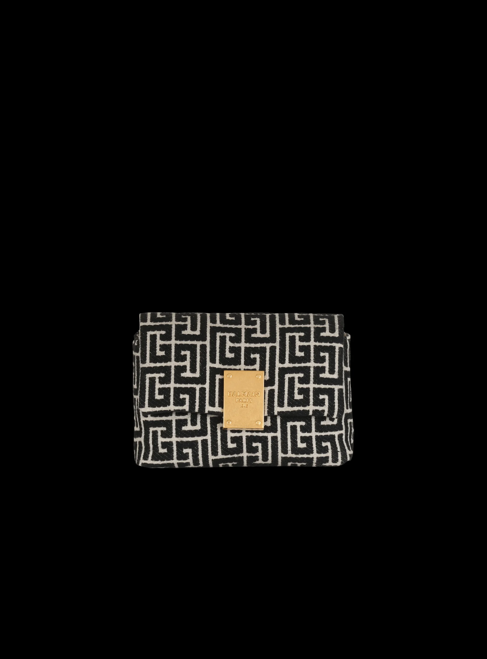 Women Balmain 1945 Soft Mini Bag With Jacquard Monogram