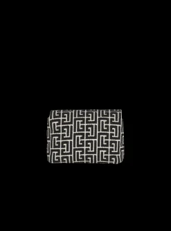 Women Balmain 1945 Soft Mini Bag With Jacquard Monogram