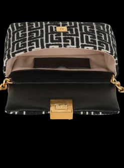 Women Balmain 1945 Soft Mini Bag With Jacquard Monogram