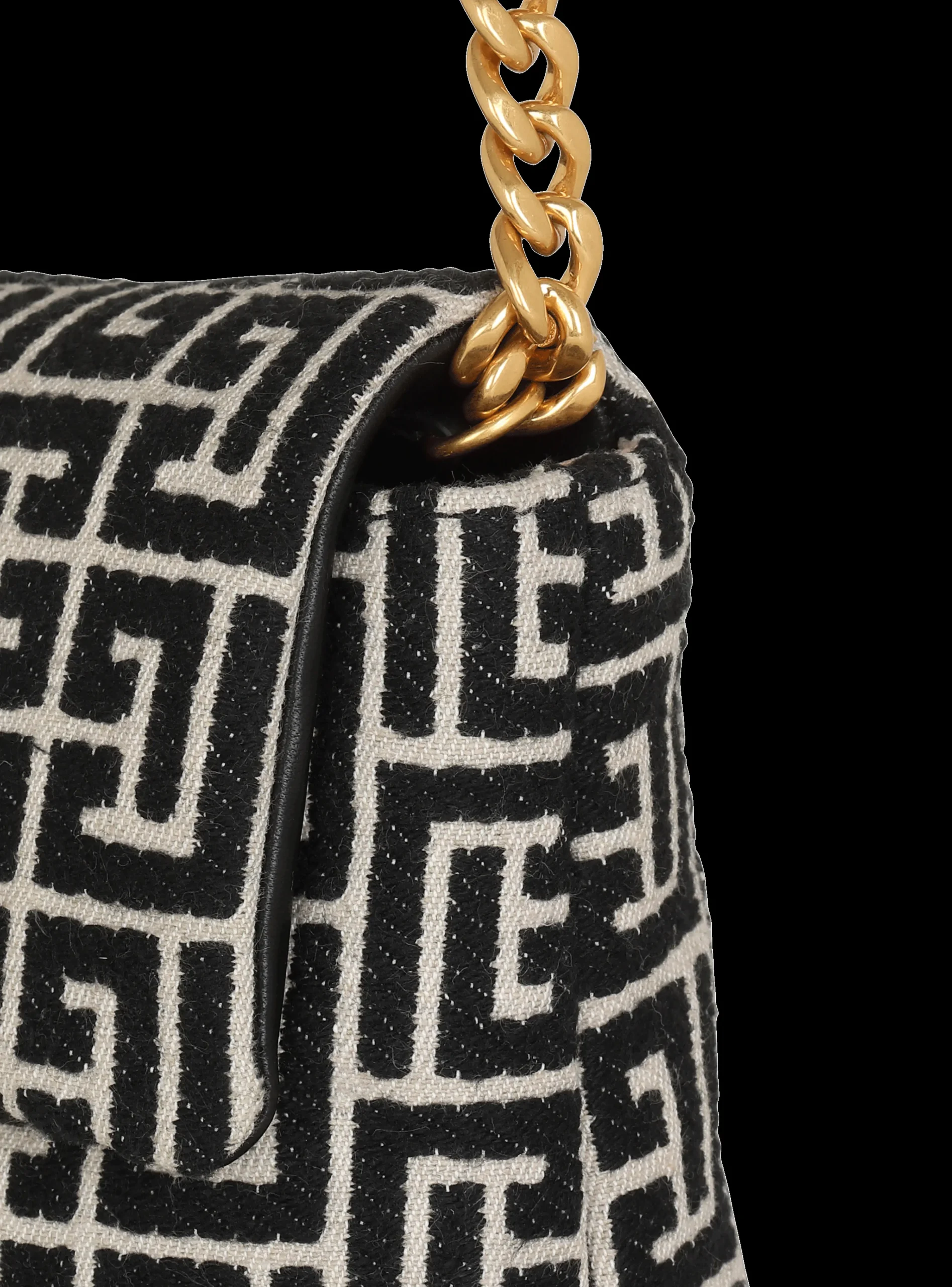 Women Balmain 1945 Soft Mini Bag With Jacquard Monogram