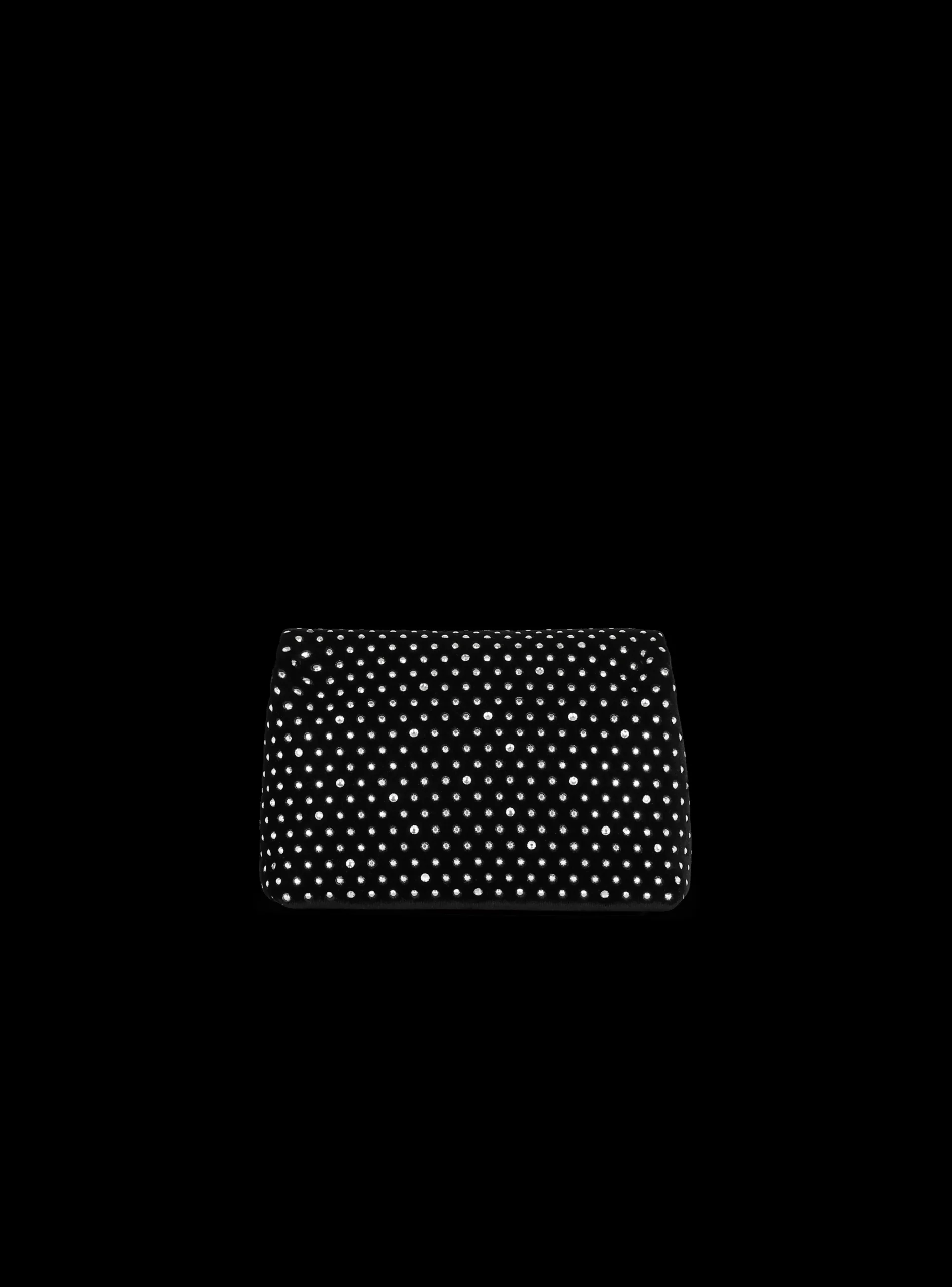 Women Balmain 1945 Soft Mini Velvet And Crystal Bag