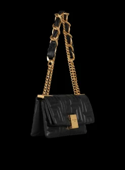 Women Balmain 1945 Soft Small Bag In Quilted Leather