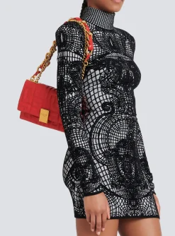 Women Balmain 1945 Soft Small Bag In Quilted Leather