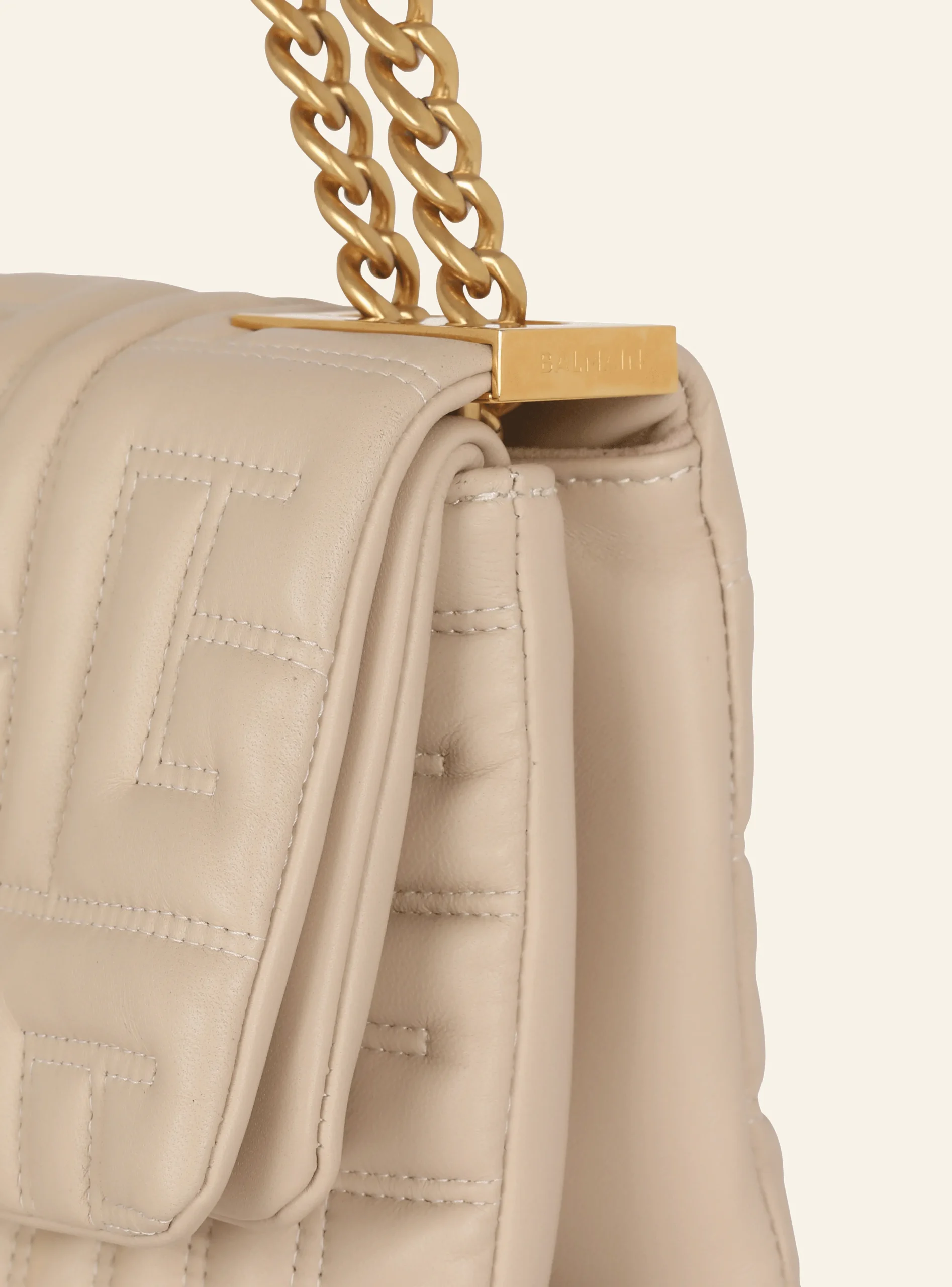 Women Balmain 1945 Soft Small Bag In Quilted Leather