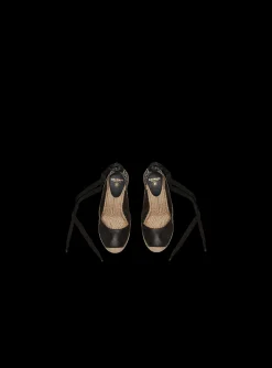 Women Balmain Alex Monogram Jacquard And Leather Espadrilles