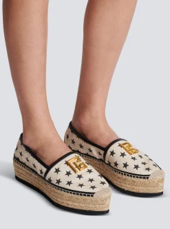 Women Balmain Alex Star Print Espadrilles