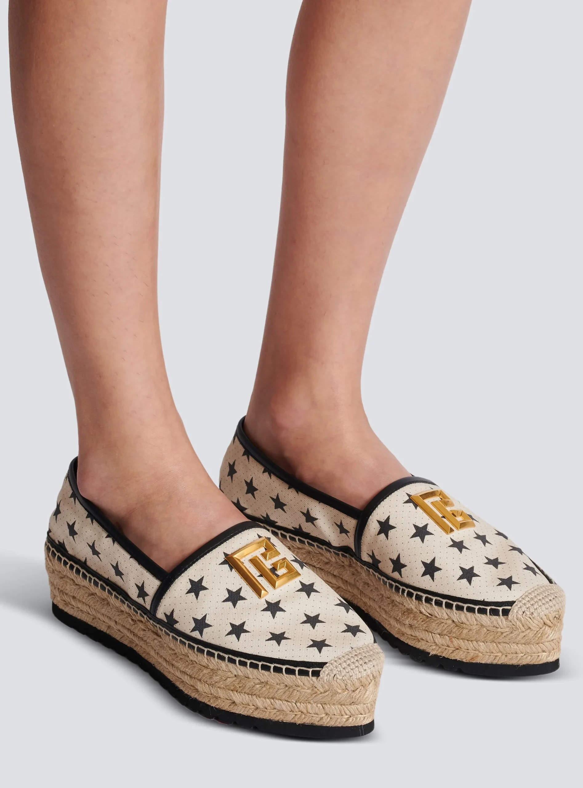 Women Balmain Alex Star Print Espadrilles