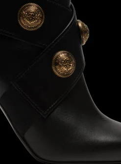 Women Balmain Alma Leather Ankle Boots