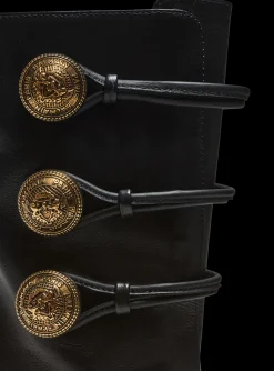 Women Balmain Alma Leather Ankle Boots