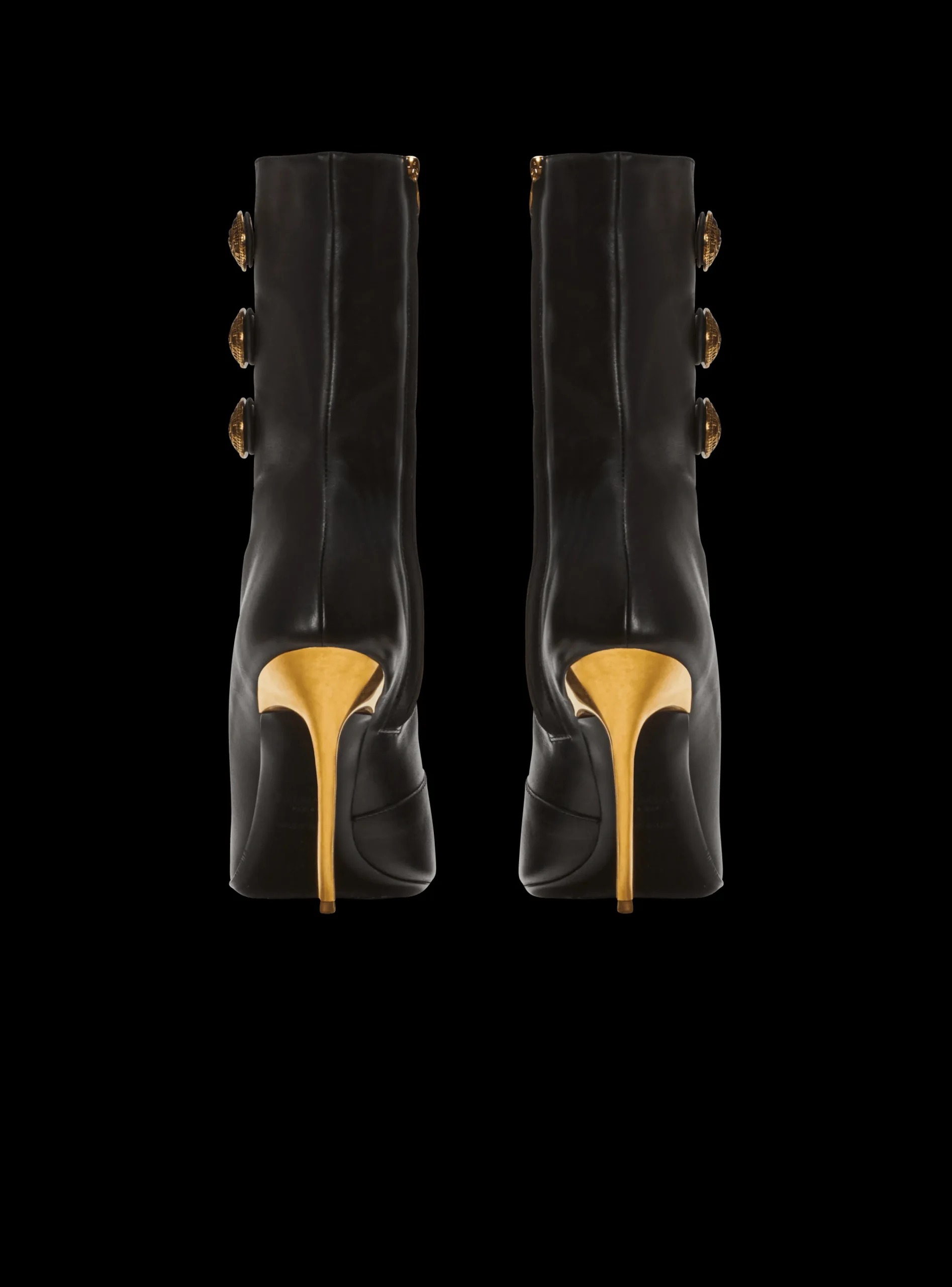 Women Balmain Alma Leather Ankle Boots