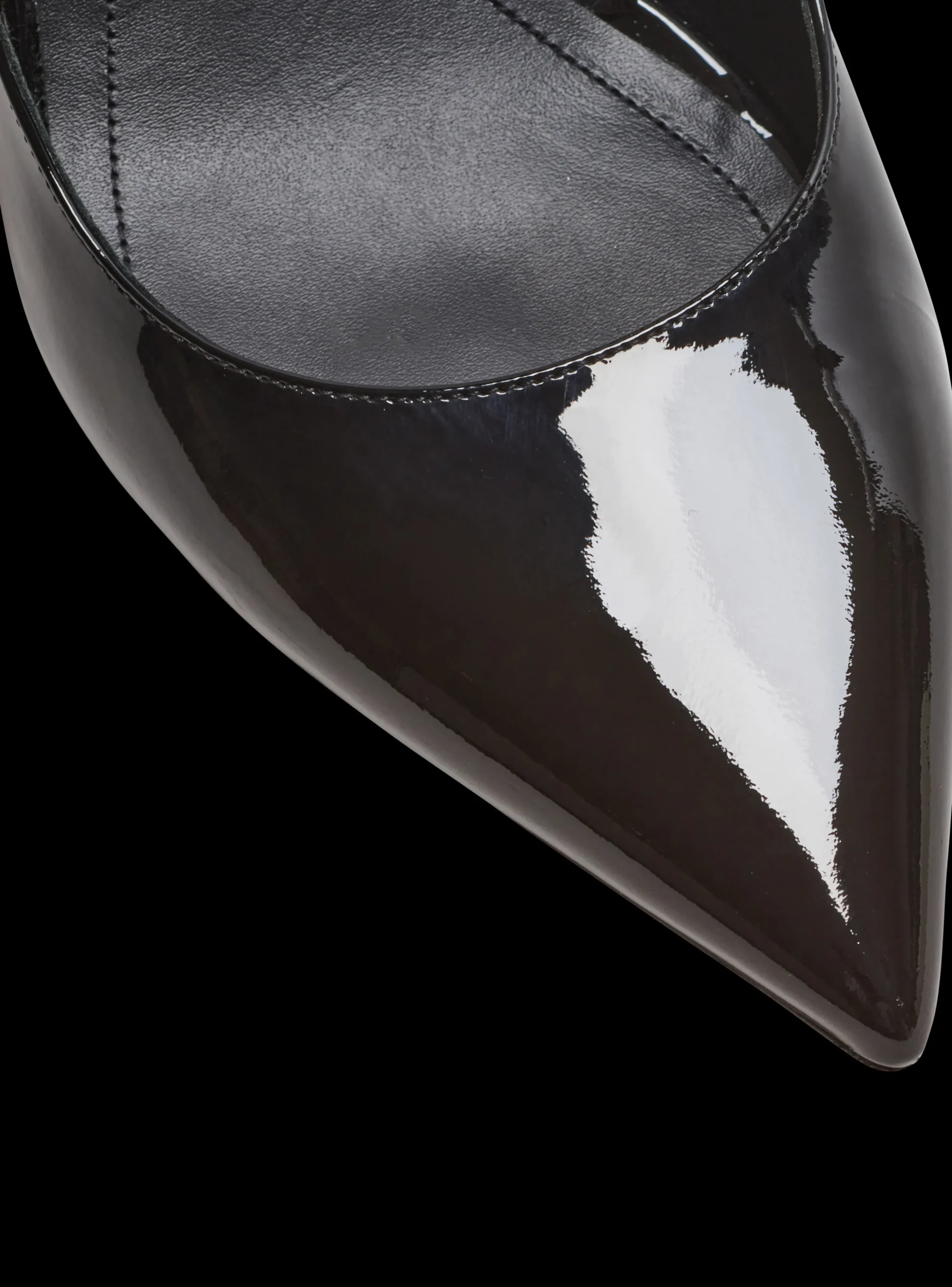 Women Balmain Alma Patent Leather Slingbacks