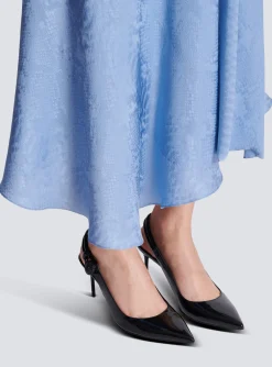 Women Balmain Alma Patent Leather Slingbacks