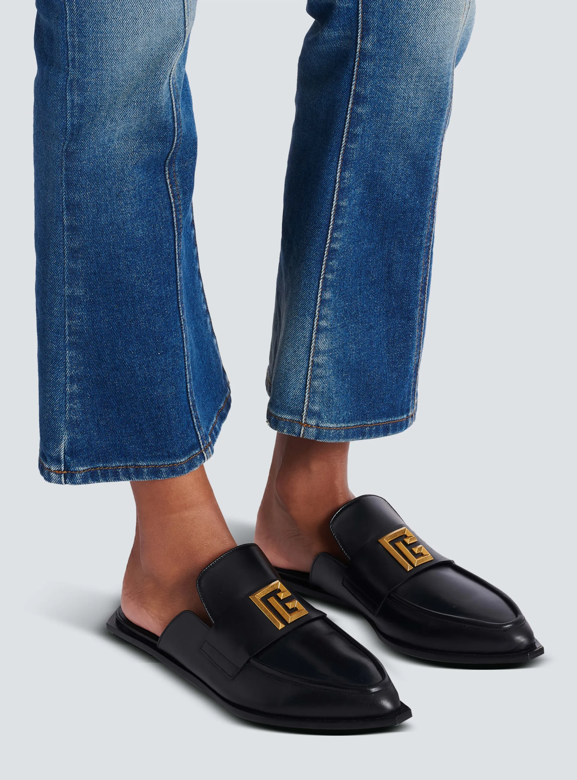 Women Balmain Ana Leather Mules