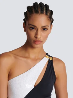 Women Balmain Asymmetric Swimsuit