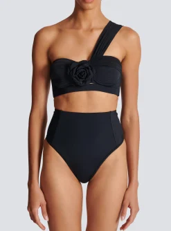 Women Balmain Asymmetric Two-piece Swimming Costume