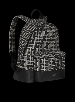 Balmain Backpack With Jacquard Monogram