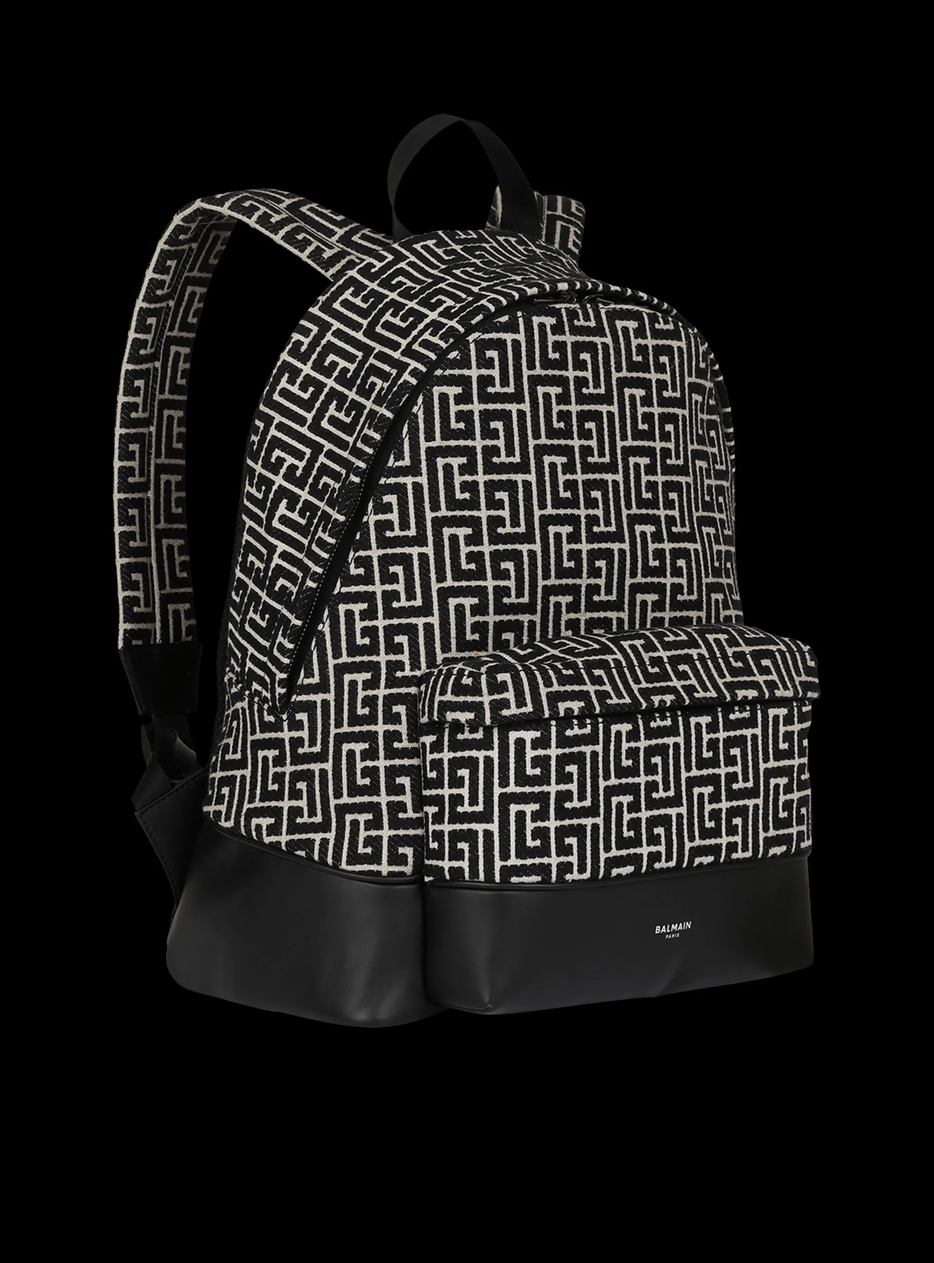 Balmain Backpack With Jacquard Monogram