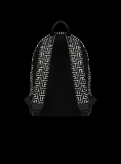 Balmain Backpack With Jacquard Monogram