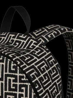 Balmain Backpack With Jacquard Monogram