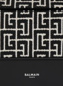 Balmain Backpack With Jacquard Monogram