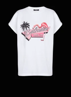 Women Balmain Flamingo T-shirt