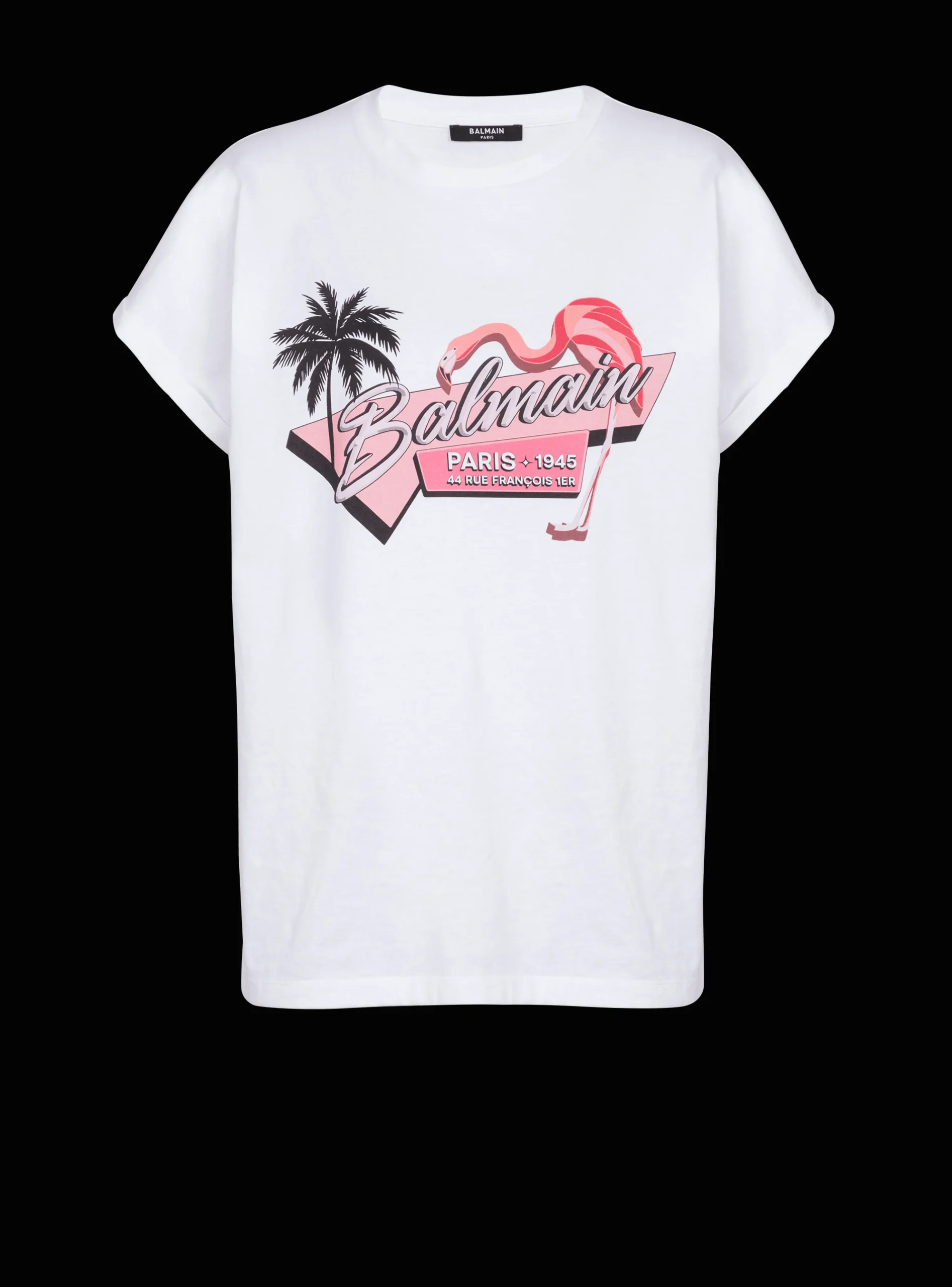 Women Balmain Flamingo T-shirt