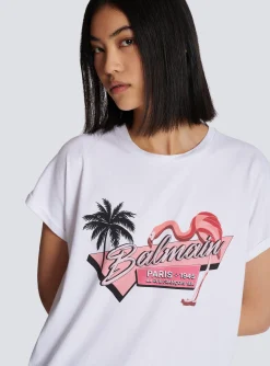 Women Balmain Flamingo T-shirt