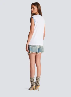 Women Balmain Paris 3-button Tank Top