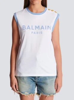 Women Balmain Paris 3-button Tank Top