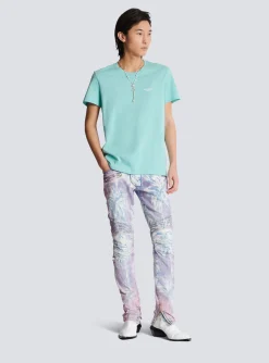 Balmain Paris Flocked Short-sleeved T-shirt