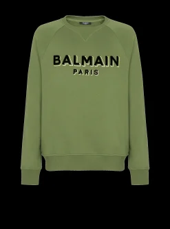 Balmain Paris Flocked Sweatshirt