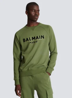 Balmain Paris Flocked Sweatshirt
