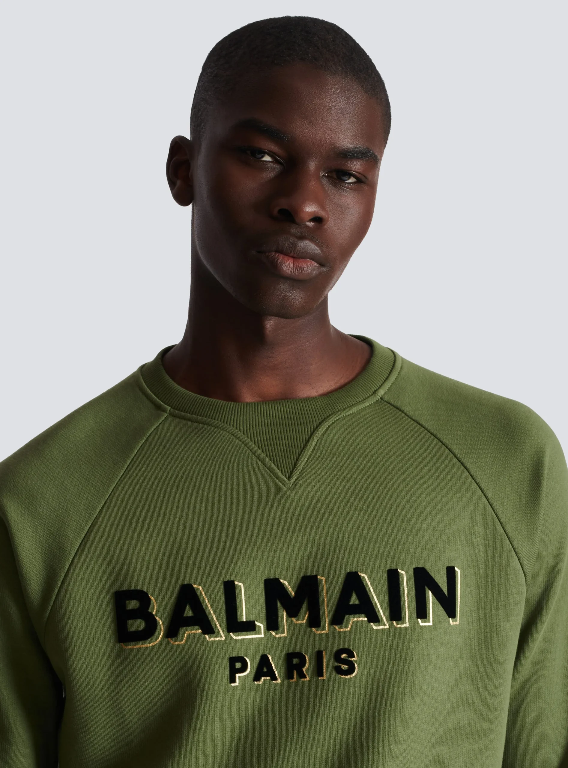 Balmain Paris Flocked Sweatshirt