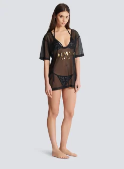 Women Balmain Paris Mesh T-shirt