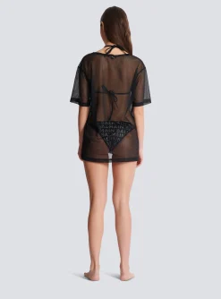Women Balmain Paris Mesh T-shirt