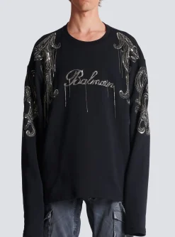 Balmain Signature Chain Embroidered Sweater