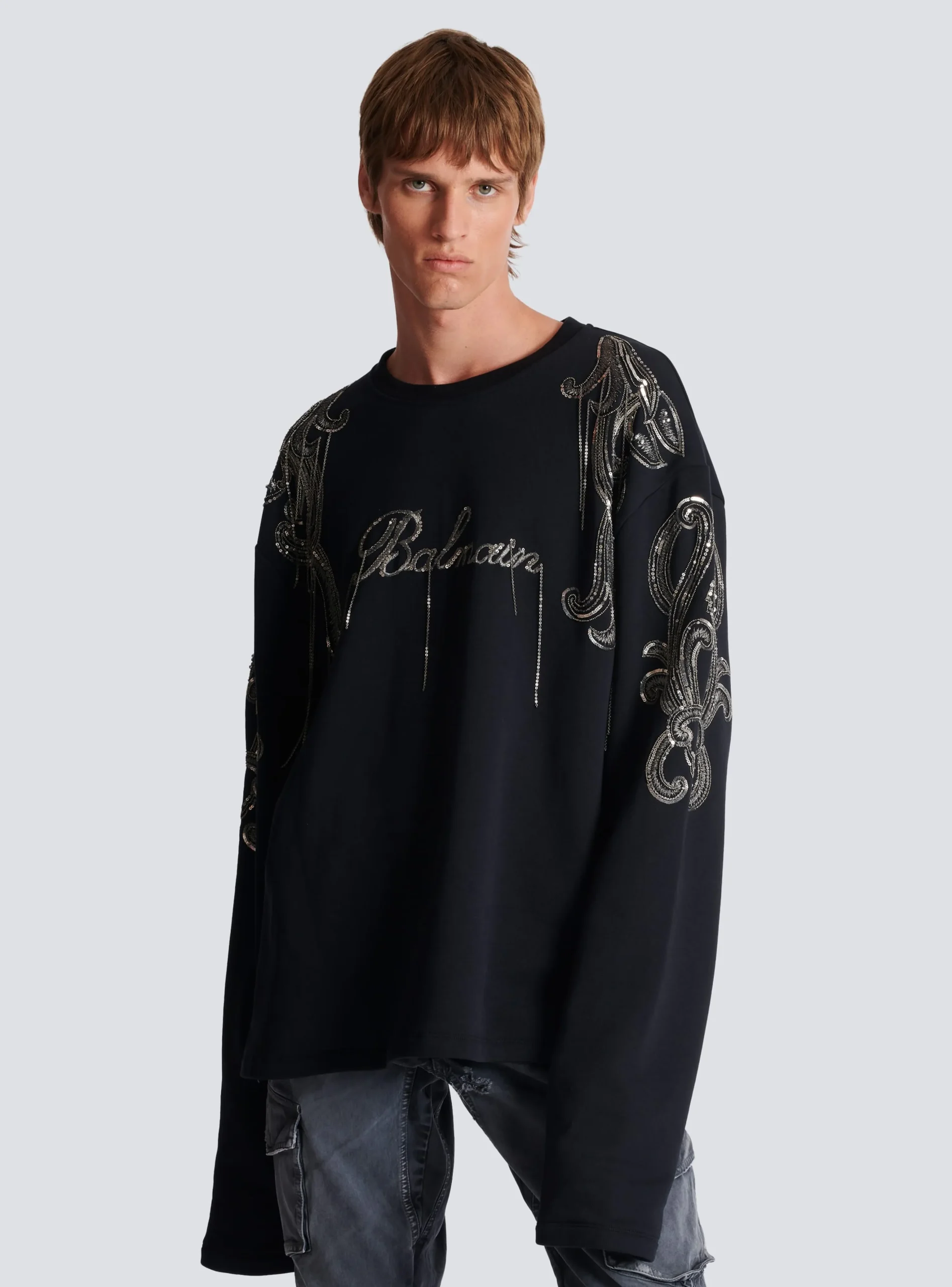 Balmain Signature Chain Embroidered Sweater