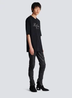 Balmain Signature Embroidered T-shirt