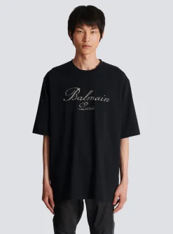 Balmain Signature Embroidered T-shirt