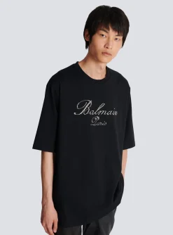 Balmain Signature Embroidered T-shirt