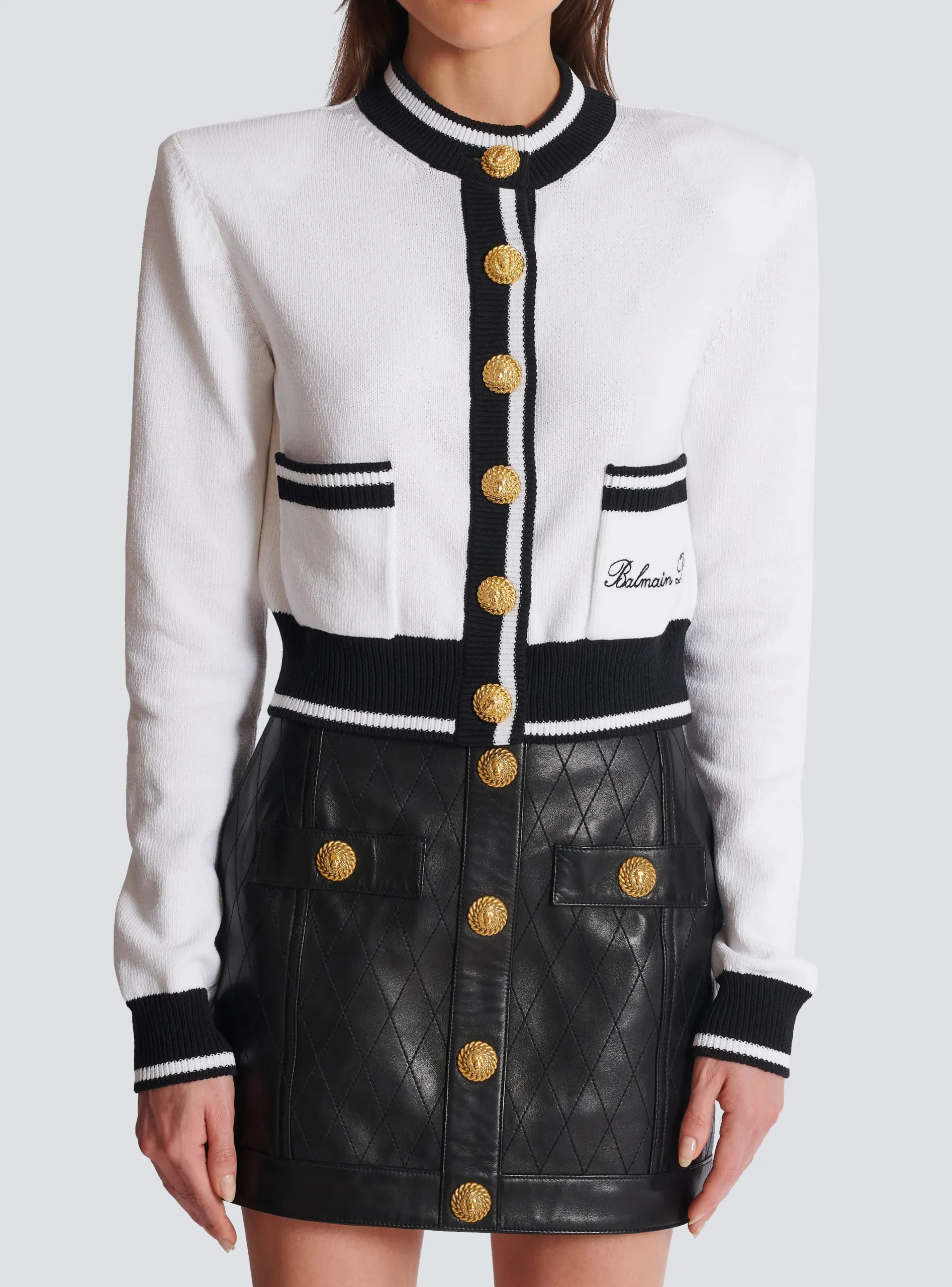 Women Balmain Signature Knit Cardigan