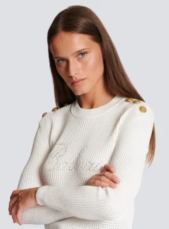 Women Balmain Signature Knit Jumper