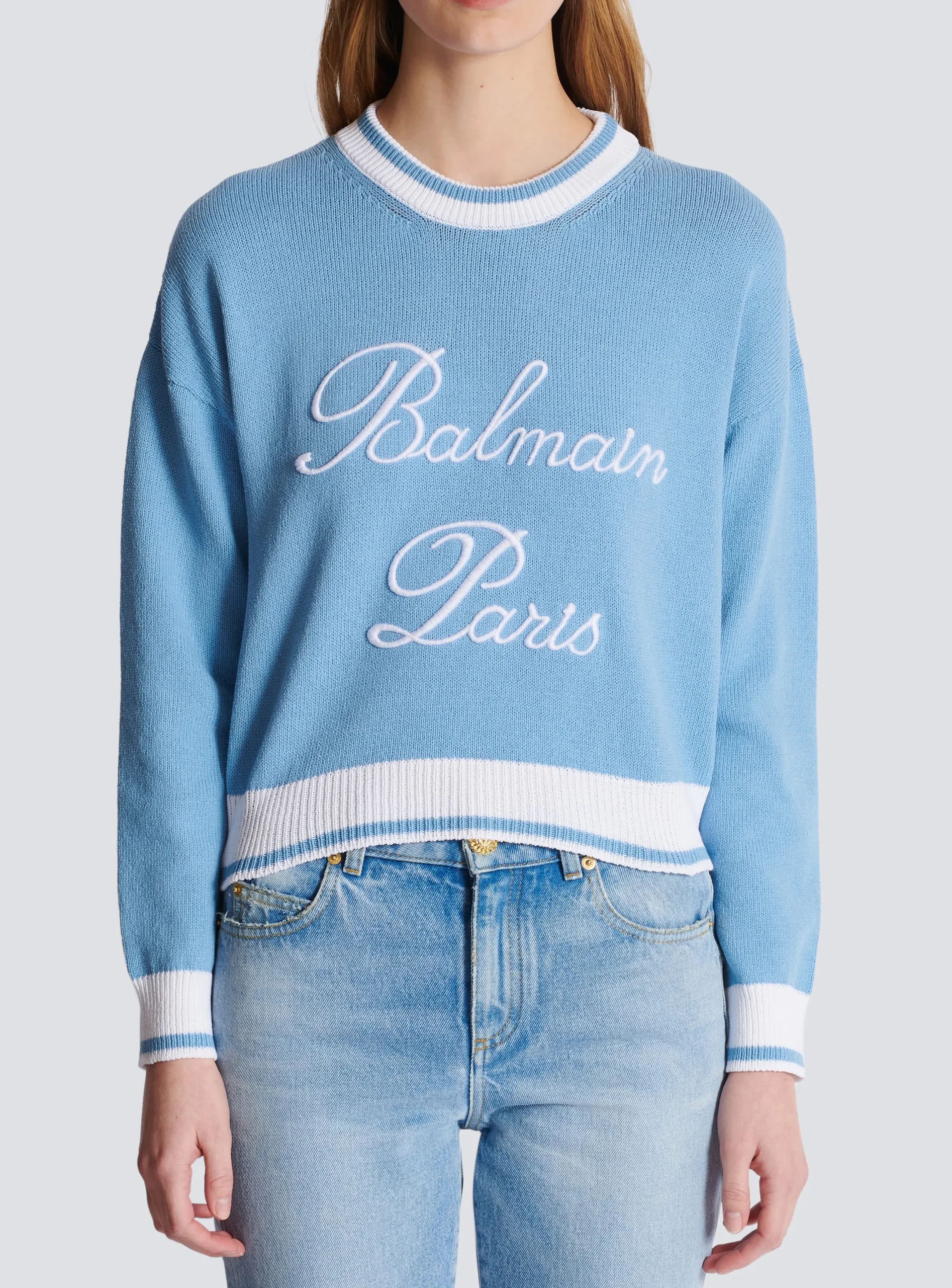 Women Balmain Signature Knit Jumper