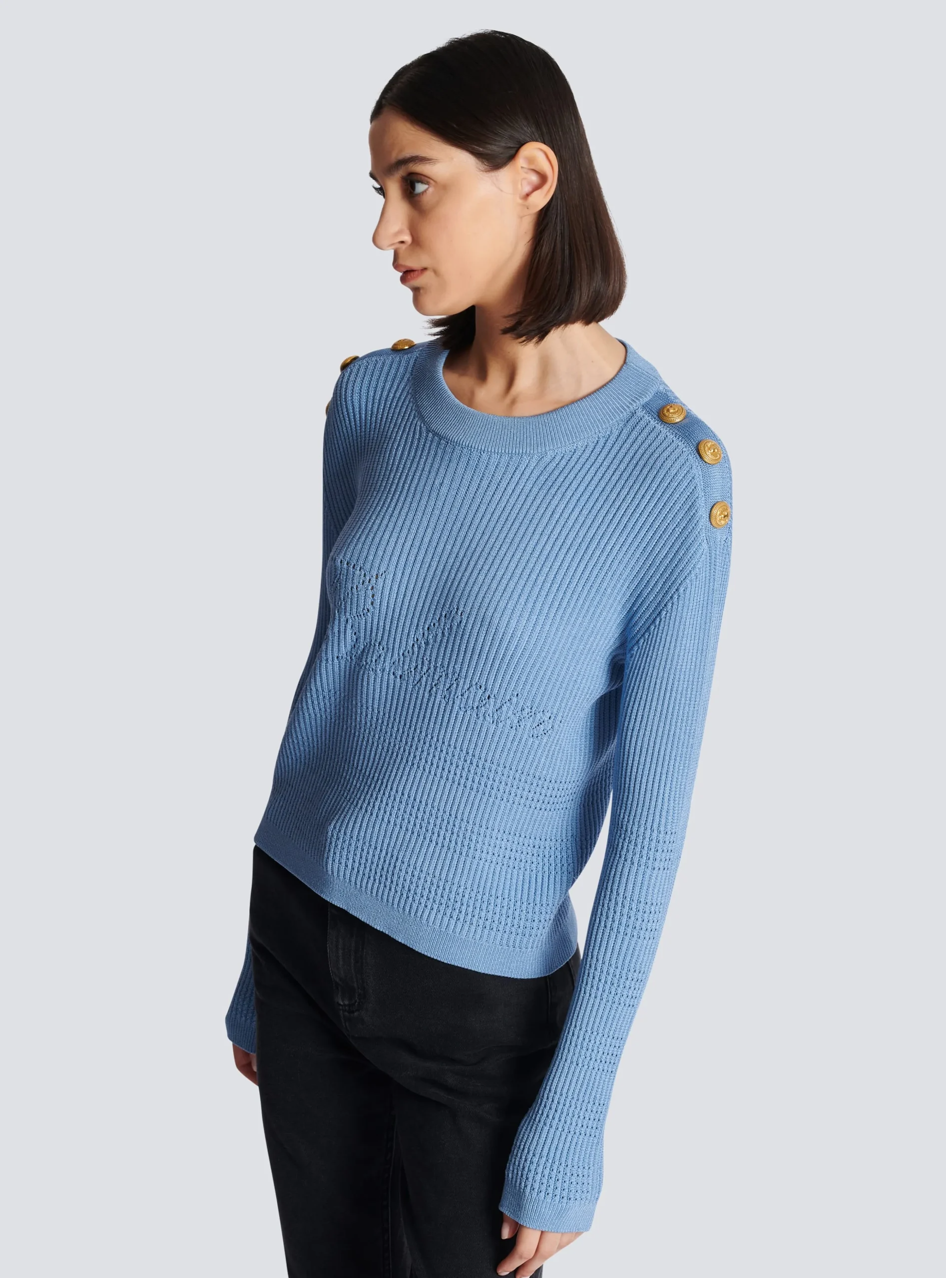 Women Balmain Signature Knit Jumper